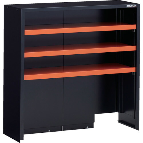 【貨物輸送別途】【直送品】TRUSCO TWUT型上棚 900X460XH880 中棚3枚付 黒 TWUT-903