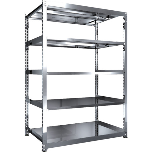 【送料別途】【直送品】TRUSCO ステンレス製中量ボルトレス棚 SM3型 W1500×D921×H2100 5段 単体 SM3-7595