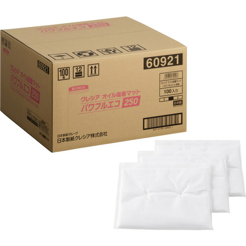 【送料別途】【直送品】クレシア オイル吸着マット パワフルECO 250(60920/60921) 60921