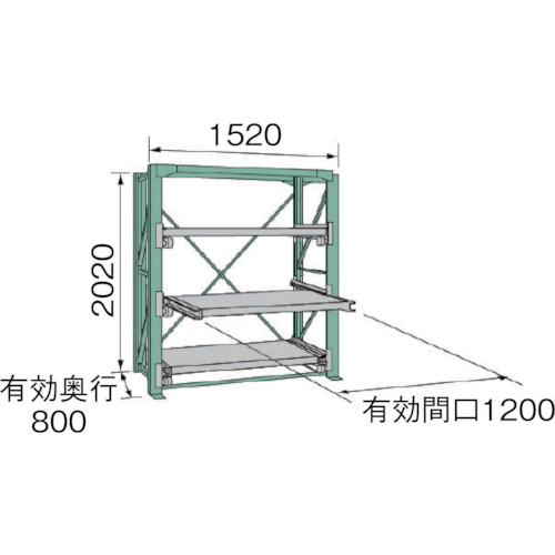 【送料別途】【直送品】KDS スライドラックSSR10-2012-3HT SSR10-2012-3HT