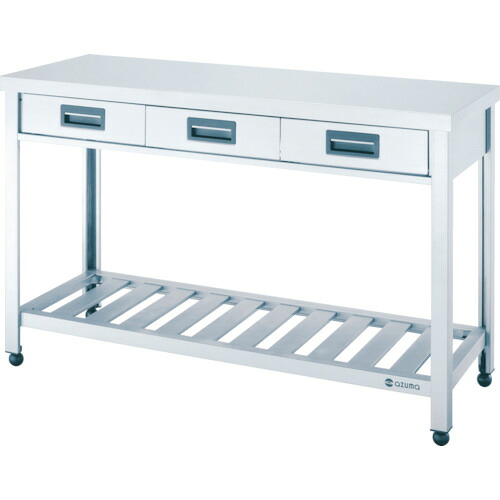 【送料別途】【直送品】アズマ 片面引出し付作業台スノコ板付 750&times;450&times;800 KTO-750｜KanamonoYaSan ＫＹＳ