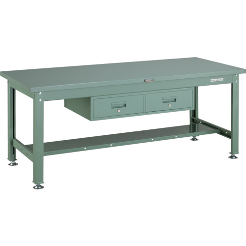 【送料別途】【直送品】TRUSCO SDW型作業台 1800X750XH740 2列引出付 SDW-1800FL2｜KanamonoYaSan ＫＹＳ