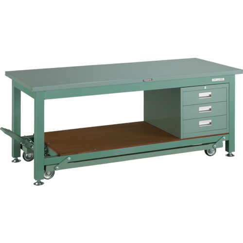 【貨物輸送別途】【直送品】TRUSCO STWC型御役目台 1800X750XH740 3段引出付 STWC-1800D3