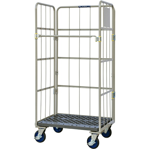 【送料別途】【直送品】ワコー 床板プラスチック製カゴ車 850×650×1700 WKP-8565|KanamonoYaSan KYS