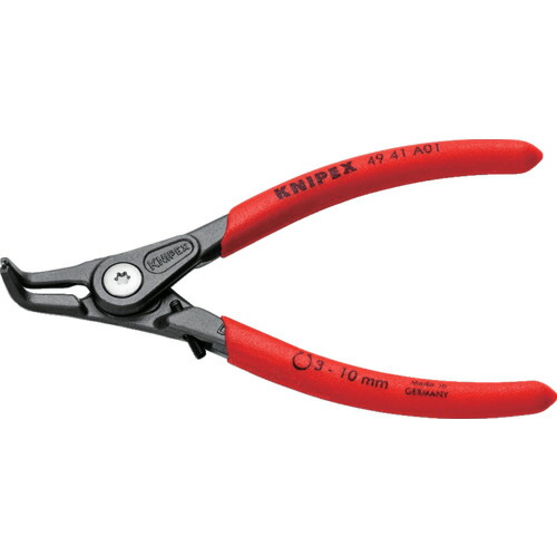 KNIPEX 軸用精密スナップリングプライヤー 曲 4941-A01