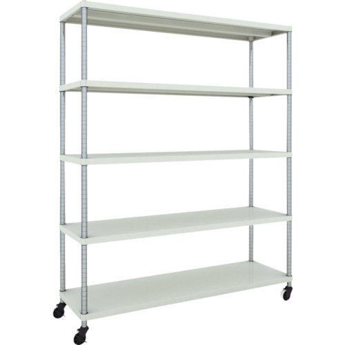 【送料別途】【直送品】TRUSCO スチールラック フェニックスラック 1500X450 5段 U車輪付 W色 抗菌粉体塗装 PER-6545-U125-W|KanamonoYaSan KYS
