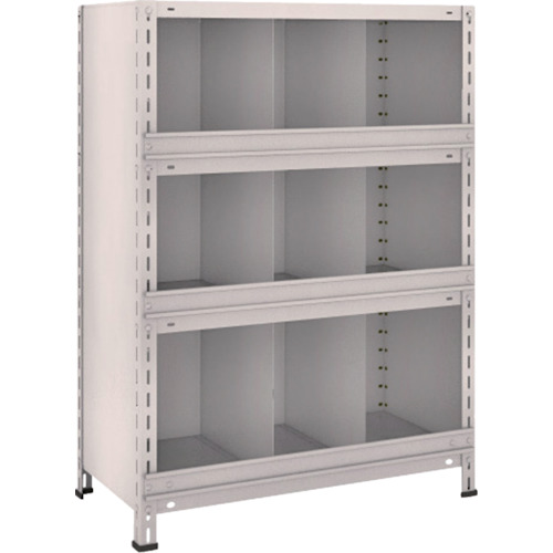 【送料別途】【直送品】TRUSCO スチールラック 軽量棚 縦仕切前当付 875X450X1200 3列3段 ネオグレー 43X-54:NG｜KanamonoYaSan ＫＹＳ 21,259円