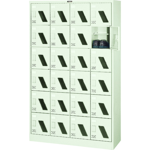 【送料別途】【直送品】TRUSCO シューズケース 24人用 1050X380XH1700 棚付 窓付 SC-24WM｜KanamonoYaSan ＫＹＳ