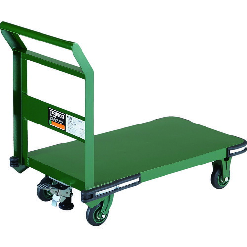 【送料別途】【直送品】TRUSCO 鋼鉄製運搬車 800X450 ハンドル側自在車 鋳物車輪 Lストッパー付 OH-3RSS｜KanamonoYaSan ＫＹＳ
