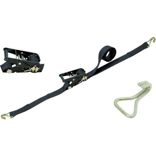 シライ ラチェットバックル 黒 ナローフック付 RK50LB6NH300｜KanamonoYaSan ＫＹＳ