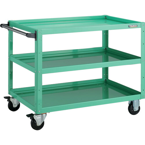 【貨物輸送別途】【直送品】TRUSCO 物の具手押し車 鷲手押し車 900X600XH740 3段 若い衆緑であること EGW-793-YG