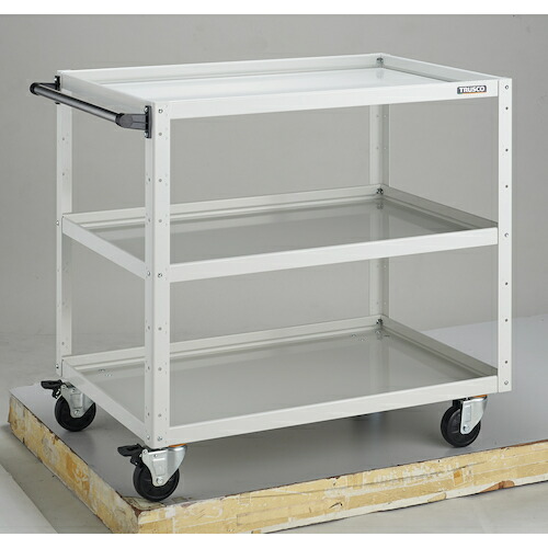 【貨物輸送別途】【直送品】TRUSCO 物の具手押し車 鷲手押し車 900X600XH880 4輪自在 白いこと EGW-993J-W