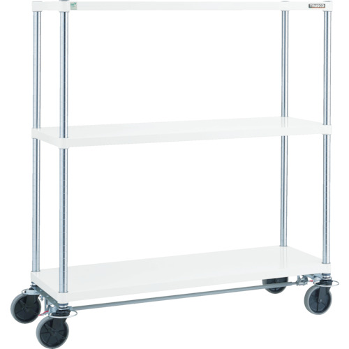 【送料別途】【直送品】TRUSCO スチールラック フェニックスラック 1200X450 U車輪4輪S付 W色 抗菌粉体塗装 PER-3443-U125-B4-W｜KanamonoYaSan ＫＹＳ