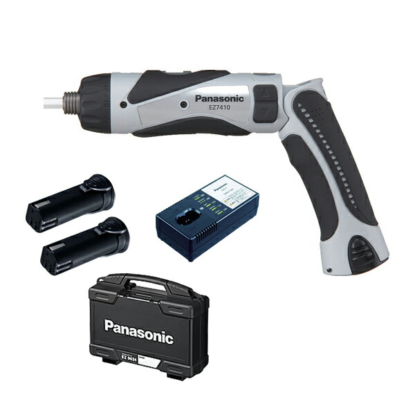 パナソニック Panasonic 申し受けるスティックドリルドライバー 3.6V 独居室容器に並べる2個 申し受ける器 容れもの付 薄墨色 EZ7410F03D-H