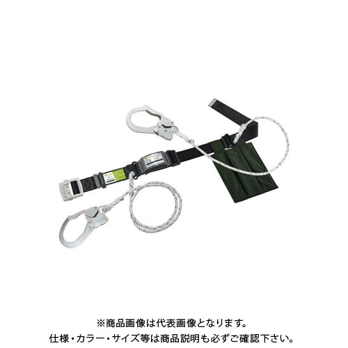 タイタン 胴ベルト型 ロープ式 2丁掛け安全帯 カルラック KLN-W-BL