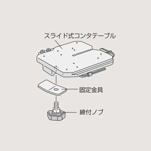 新ダイワ工業 横すべり式コンターテーブル STBL-RB180