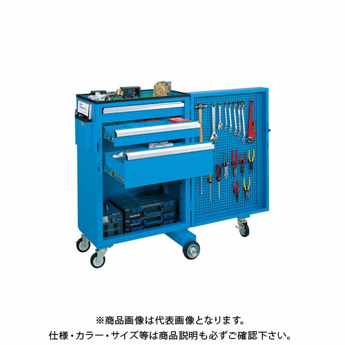 【送料別途】【直送品】サカエ キャビネットワゴンスイングドア付 CW-SD3N