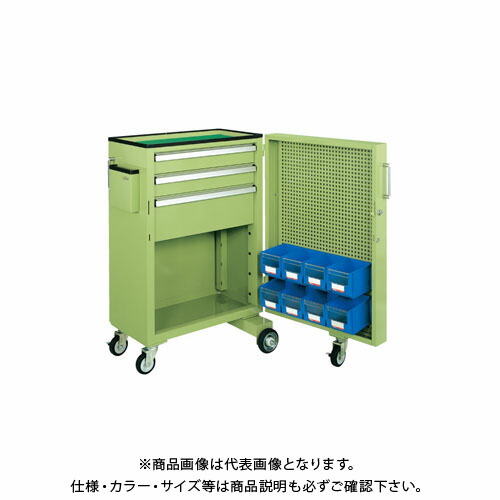 【送料別途】【直送品】サカエ キャビネットワゴンスイングドア付 CW-SD5N