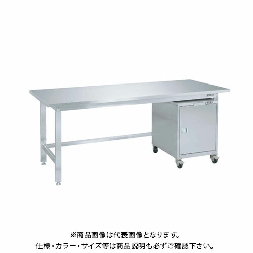 【送料別途】【直送品】サカエ SAKAE ステンレス作業台キャビネットワゴン(SS-FC)付 1800×750×740 SUS3-187FC