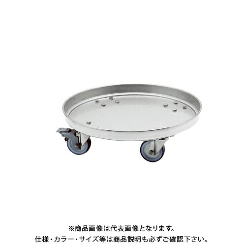 【送料別途】【直送品】オオモリ タンク運搬用台車(ナイロンウレタン車) 25L用 335φ×H125 1025-11