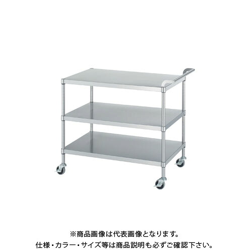 【貨物輸送別途】【直送品】シンコー ステンレス鋼手押し車 750×600×800 MN03-7560-U75【受注生み出すこと】