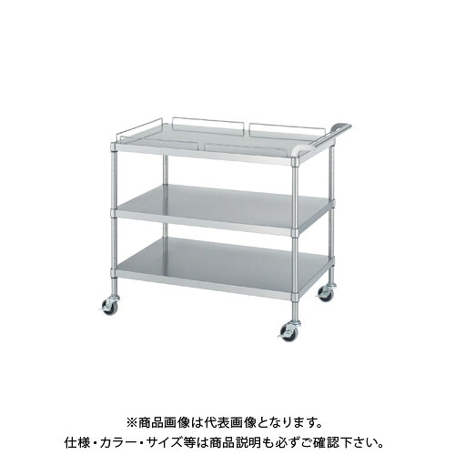 【貨物輸送別途】【直送品】シンコー ステンレス鋼手押し車 900×600×800 MN12-9060-U75【受注生み出すこと】