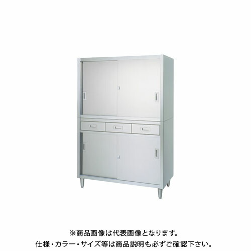 【貨物輸送別途】【直送品】シンコー ステンレス鋼庫入れ庫(二段式) 1200×450×1750 VAD-12045【受注生み出すこと】