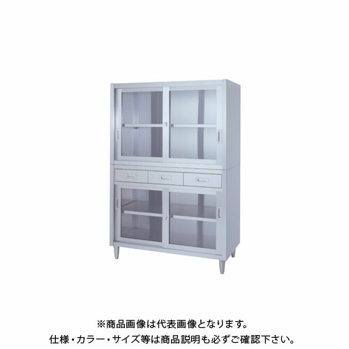 【貨物輸送別途】【直送品】シンコー ステンレス鋼庫入れ庫(二段式) 1200×450×1750 VADGG-12045【受注生み出すこと】
