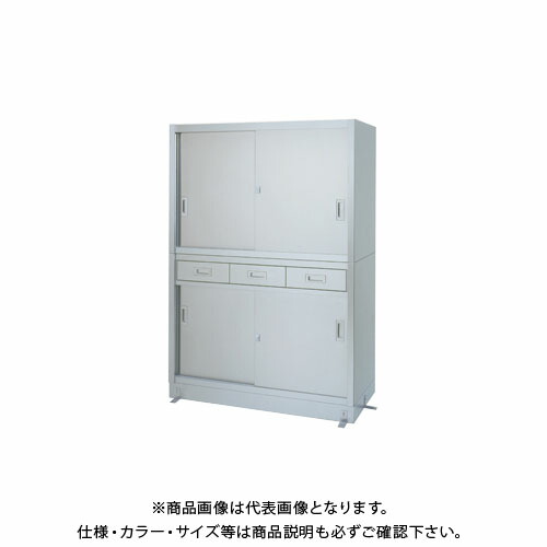 【送料別途】【直送品】シンコー ステンレス保管庫(二段式) 1200×450×1750 VD-12045【受注生産】