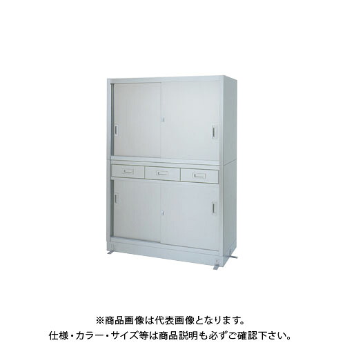 【送料別途】【直送品】シンコー ステンレス保管庫(二段式) 1500×600×1750 VD-15060【受注生産】