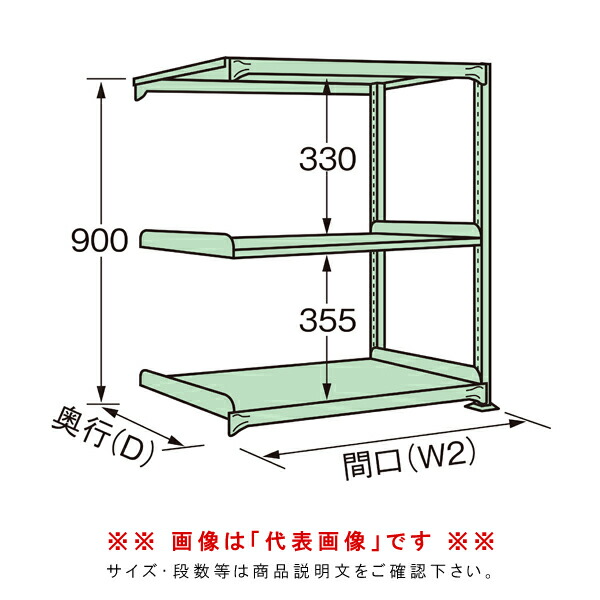 【送料別途】【直送品】中量棚CW型 アイボリー (間口)1500 (奥行)630 (高さ)900mm サカエ CW-7543R