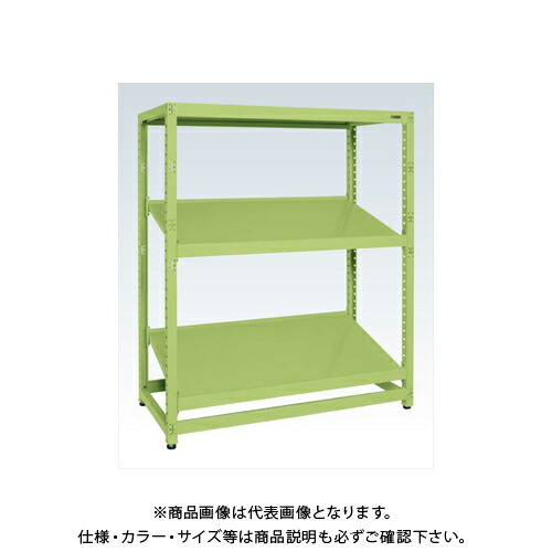 【送料別途】【直送品】サカエ SAKAE RKラック傾斜棚タイプ(単体/3段) W1800×D600×H1800 グリーン RKN-8683S