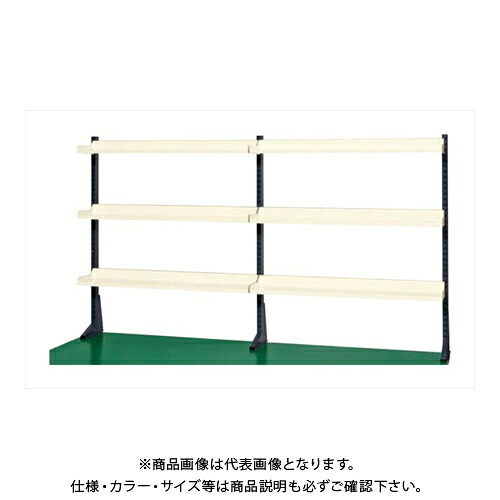【貨物輸送別途】【直送品】サカエ SAKAE 極点型架台(棚板付) W1500×D50×H1010 (うす暗い薄墨色×象牙色) KP-M150T