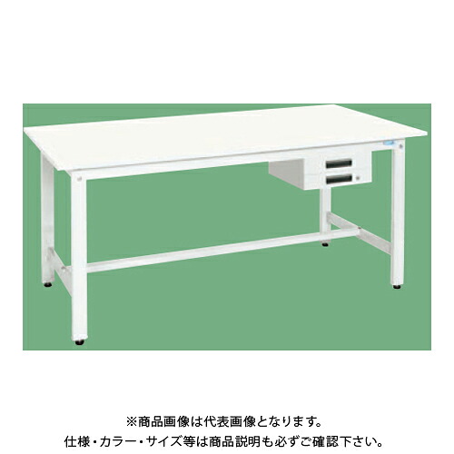 【送料別途】【直送品】サカエ SAKAE 軽量作業台(抗ウイルス天板) キャビネット2段 W1500&times;D750&times;H800 ホワイト KH-59BVPW｜KanamonoYaSan ＫＹＳ