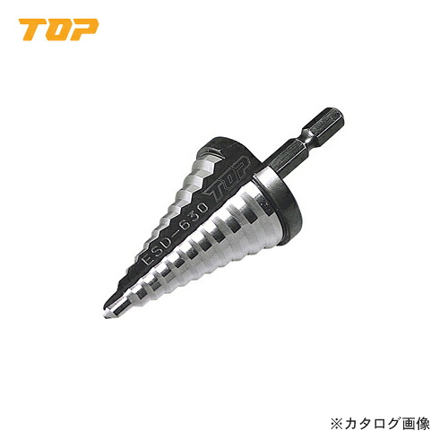 トップ工業 TOP 電動ドリル用六角シャンクステップドリル(充電ドリル12Ｖ以上) ESD-412