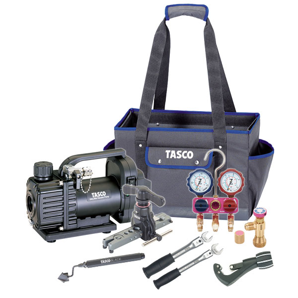 【空調市2026】TASCO タスコ デュアル型ウルトラミニ真空ポンプエアコン据付セット STA150ZM-T3｜KanamonoYaSan ＫＹＳ