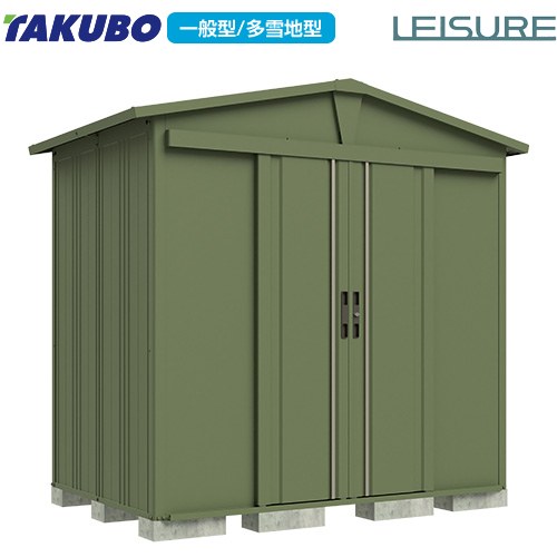 [LSN-2215-GN] ガーデニング物置 リジュー タクボ 物置 背面棚（別売） 三角屋根仕様 扉タイプ：両引き 吊り戸方式 標準屋根 一般型・多雪型兼用 ガーデングリーン 【送料無料】【大型重量品につき特別配送】【代引不可】