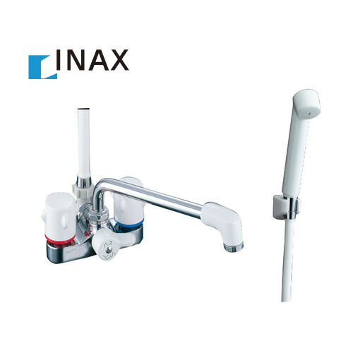 【貨物輸送無料】[BF-M606] INAX イナックス LIXIL リクシル 2ハンドルシャワーバス水栓 甲板手合い ミーティスシリーズ 吹きつけるシャワー 吐水口長さ：221粍【パッキン無料差し上げ物！（願望すること者のみ）】 練り合わせる水栓 水道の栓 シャワー水栓 風呂場用 今めかしい 台付