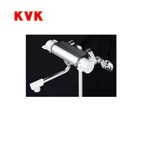 [KF800U] KVK 浴室水栓 シャワー水栓 サーモスタットシャワー金具（壁付きタイプ） 取替用 接続アダプター付 逆止弁 快適節水シャワー 蛇口 【送料無料】 壁付タイプ おしゃれ
