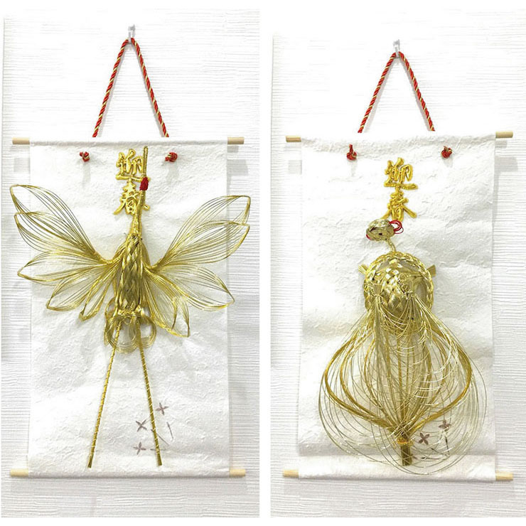 お正月飾り　縁起物　鶴亀　壁飾り お正月飾り 縁起物 鶴亀 壁飾り