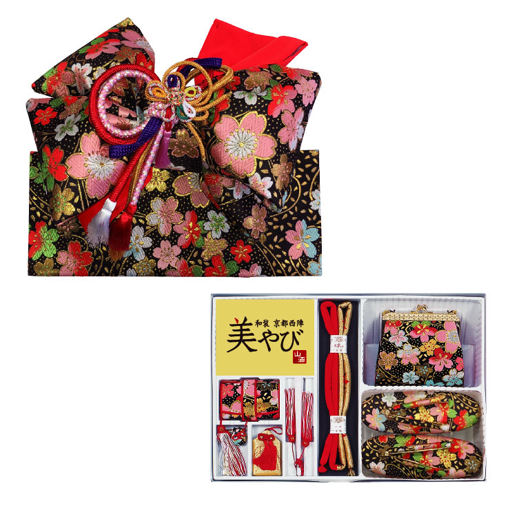 結び帯・はこせこペアセット3才 miya-11309-set-s