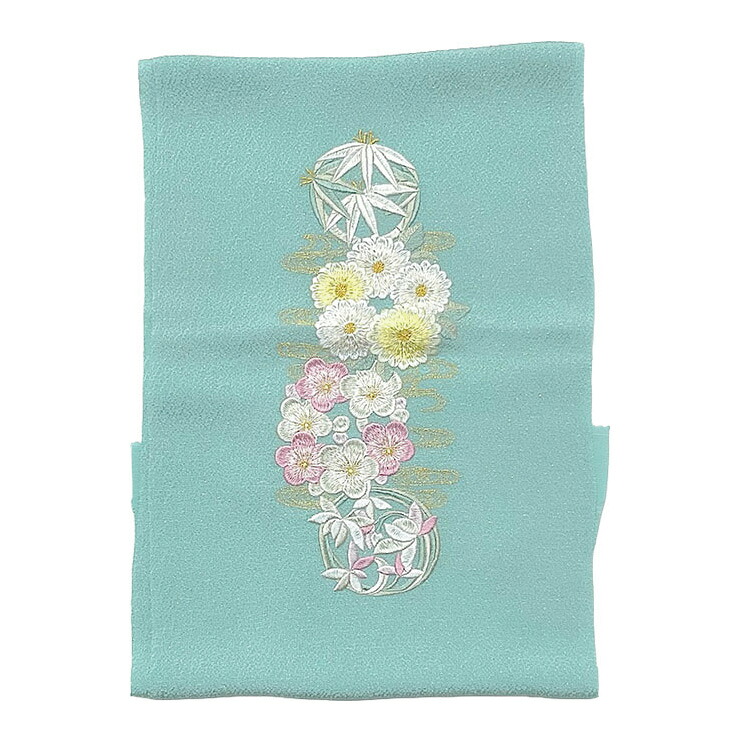 【Wa de Modern】正絹帯揚げ 四君子 刺繍 水色/黄 日本製 振袖 メール便｜着物と寝具専門店【久五郎】 8,820円