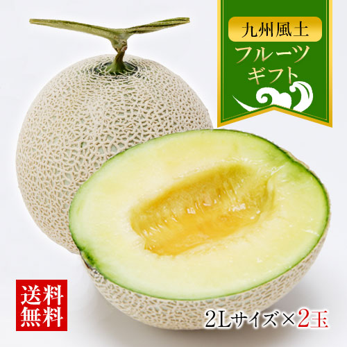 【秀品 2Lサイズ】マスクメロン 2Lサイズ×2玉 九州産  贈答 フルーツ ギフト メロン 送料無料 御歳暮 お歳暮 高級 熨斗 のしプレゼント 実用的 お中元 お年賀 お返し 高級  職場 退職 引越し 誕生日プレゼント 内祝い 出産内祝い 母の日《配送予定に記載の日程でお届け》