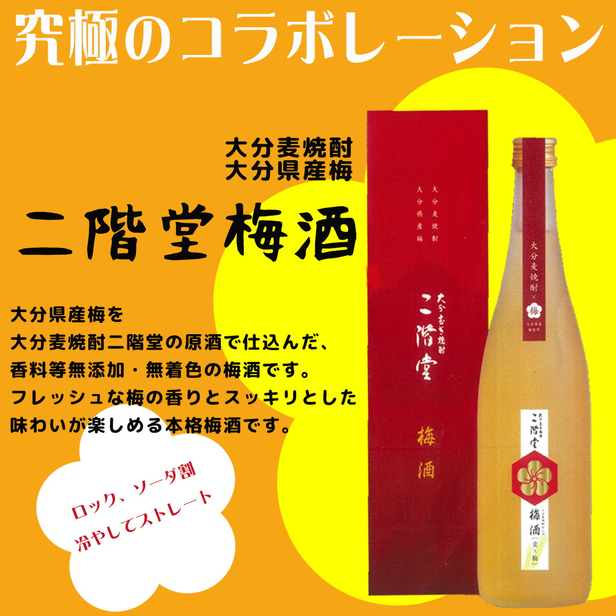 市場 まとめ買い 大分県産梅使用 二階堂梅酒 14° 720ml