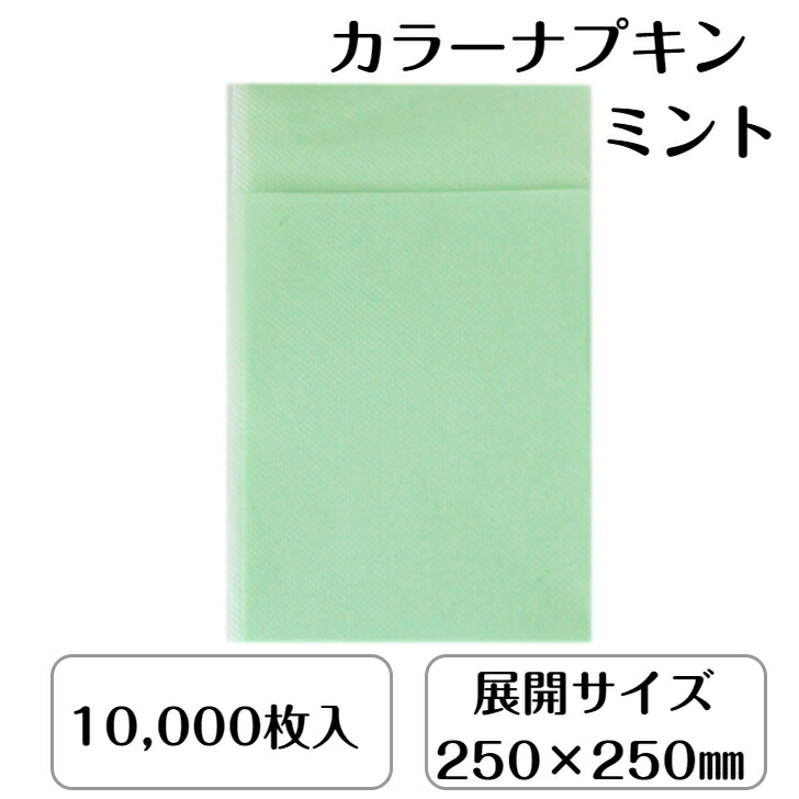 九州紙工 紙ナプキン 六つ折 10,000枚 250×250mm 天然素材 カフェ 飲食店 使い捨て テイクアウト カラーナプキン 口拭き ナフキン 紙ナフキン ペーパーナプキン