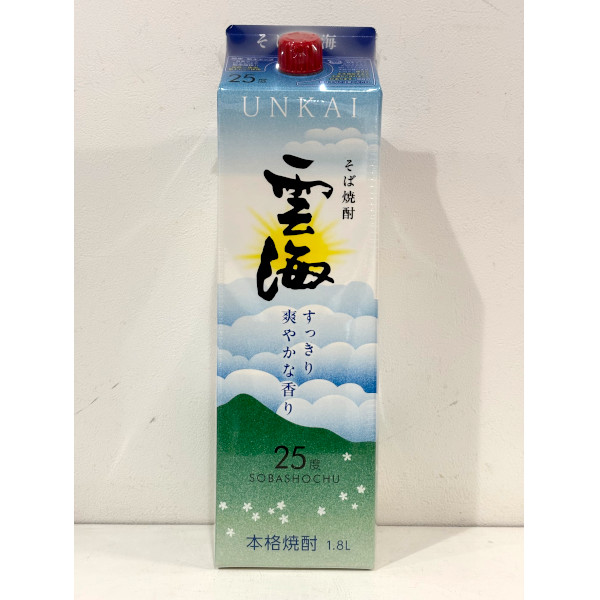 そば焼酎 雲海25度1800mlパック1ケース(6本)|九州酒問屋オンライン 店