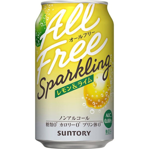 サントリー　オールフリースパークリング〈レモン＆ライム〉350ml缶3ケース (72本入)｜九州酒問屋オンライン　店