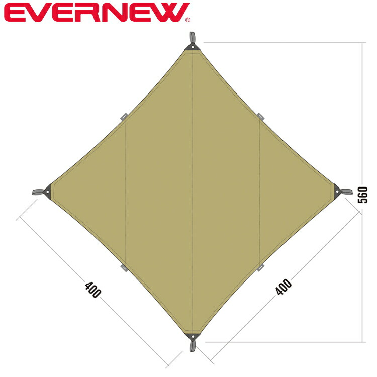 EVERNEW エバニュー タープ Tarp TC3 キャンプ ECQ203【返品交換不可】【沖縄配送不可】