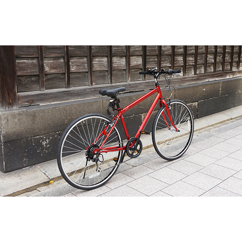 市場 クロスバイク Classical 6段変速 ライト付 Shimano Topone 本体 Cool カギ 自転車 700c Vブレーキ クール シマノ