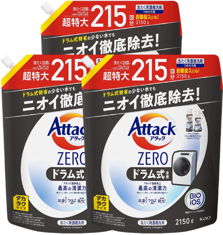 楽天市場】アタックZERO デカラクサイズ 洗濯洗剤 ドラム式専用